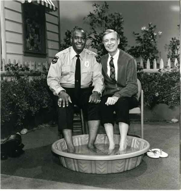 Mr. Rogers with Officer Clemmons